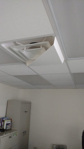 Receilit durable polystyrene triangle diverter for HVAC use.
