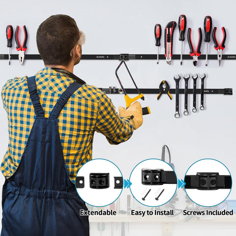 Rechabite extendable connectable design for flexible workshop storage