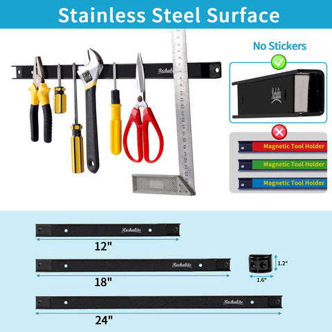 Rechabite stainless steel surface keeps tools visible and clean