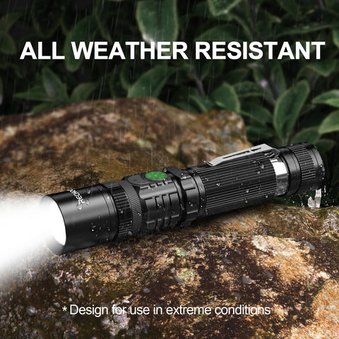 RECHOO S3000L packaging with two flashlights and cables for value