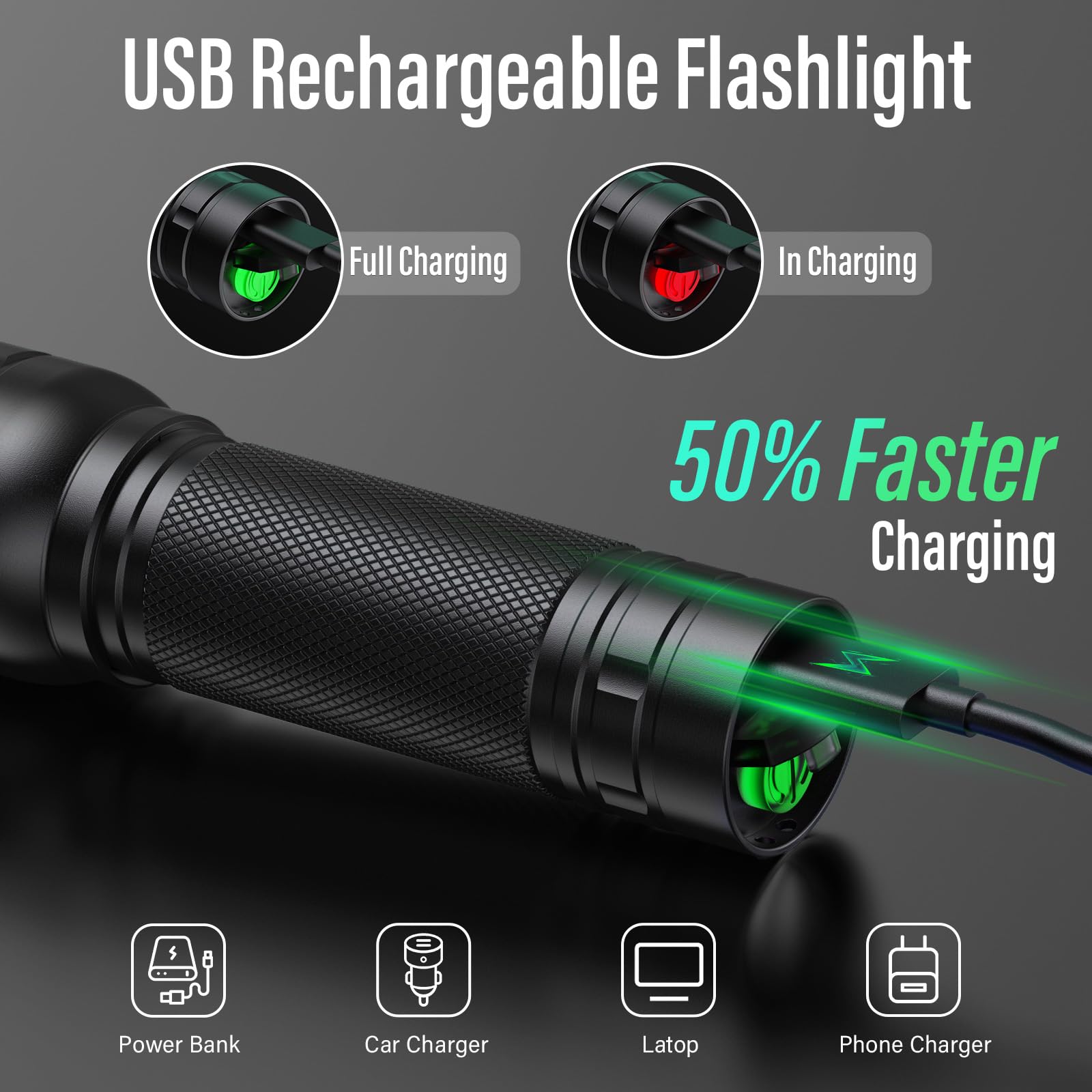 Compact RECHOO G1000 pocket-ready design for on-the-go lighting.