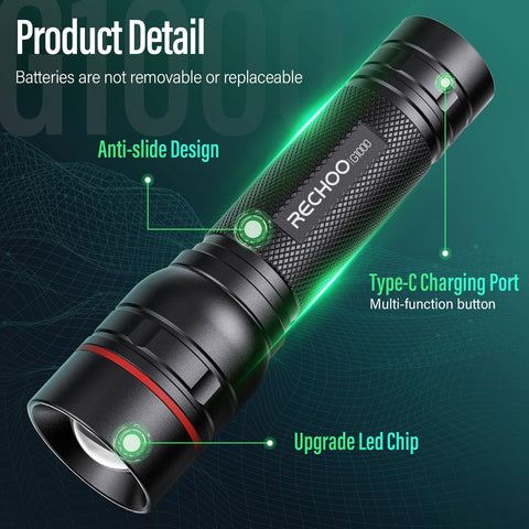 RECHOO G1000 IP65 waterproof protection handles rain and splashes.