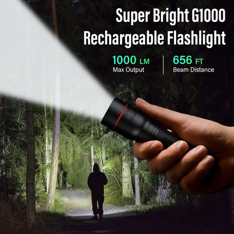 Type-C rechargeable battery for quick, convenient recharging.