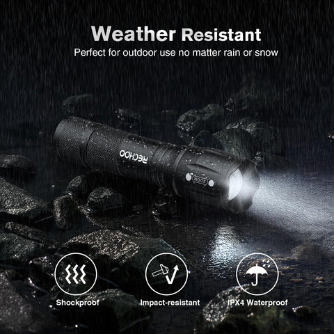 RECHOO rugged aluminum flashlight for tough conditions.