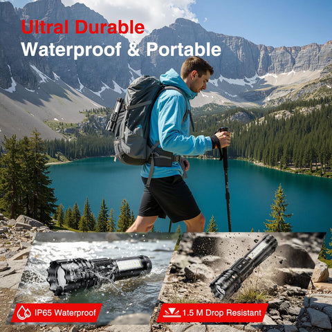 RECHOO compact flashlight fits pockets with clip for quick everyday carry.
