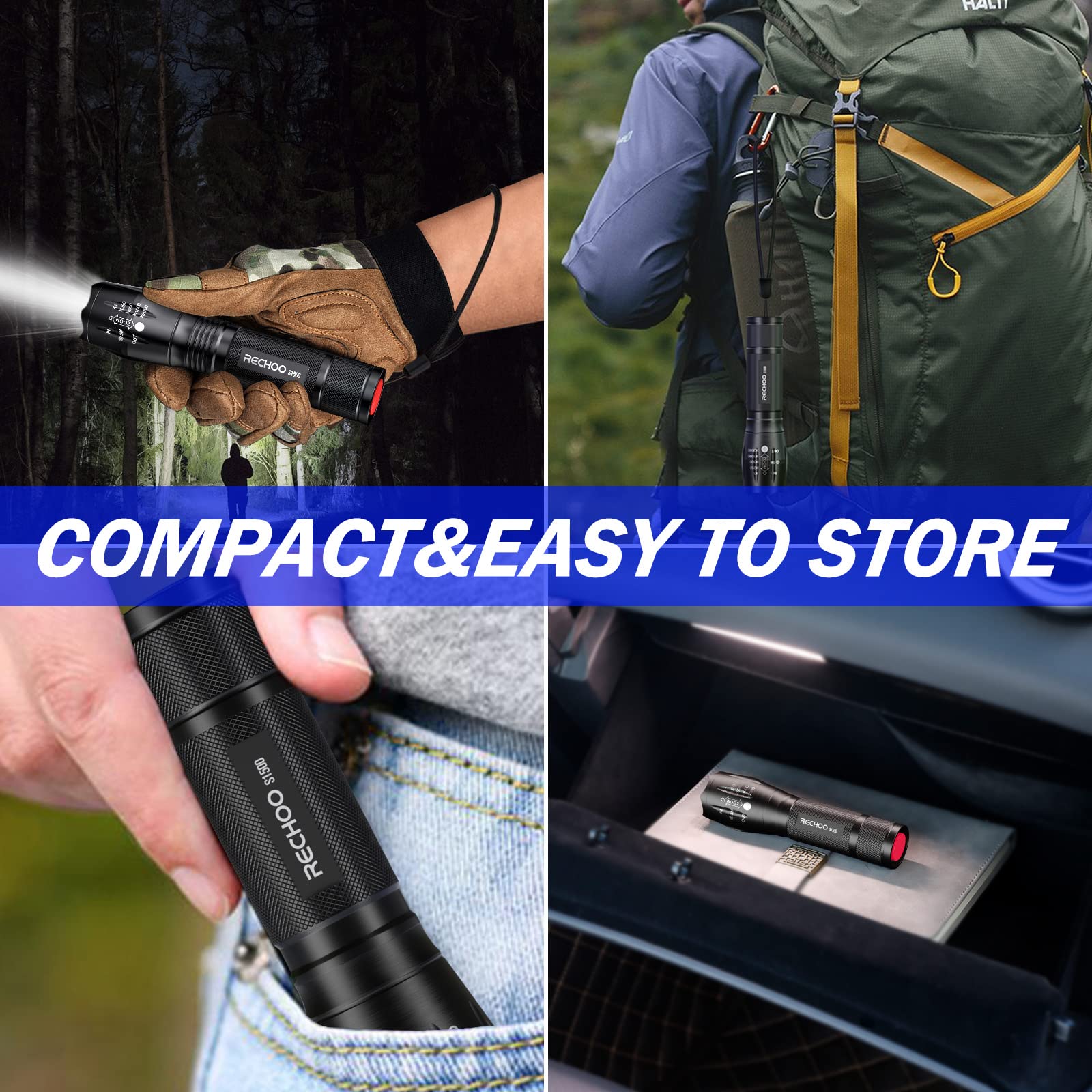 RECHOO S1500 four-pack fits in pocket-ready kits for everyday carry.