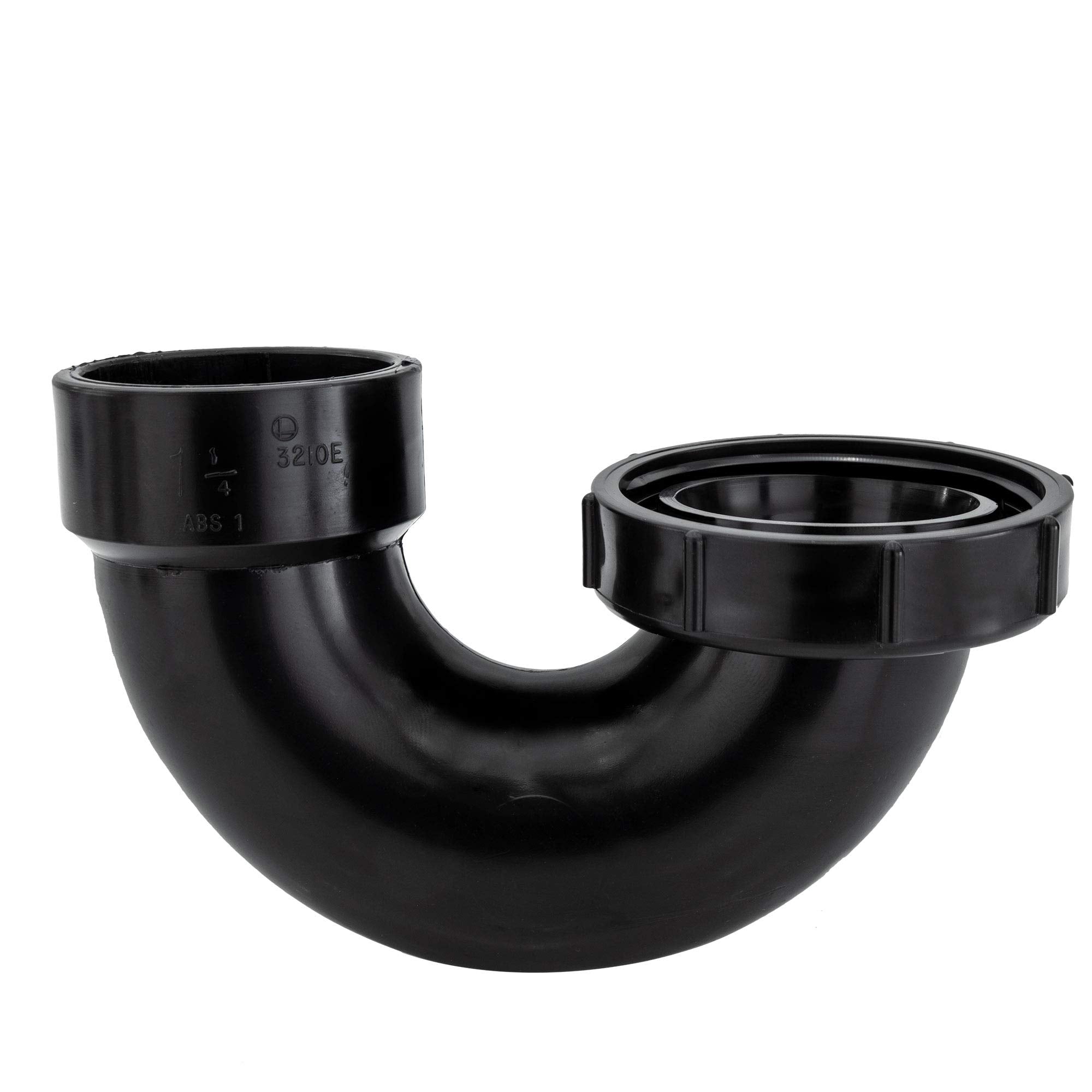 RecPro RV shower drain P-trap inlet detail with water entry path