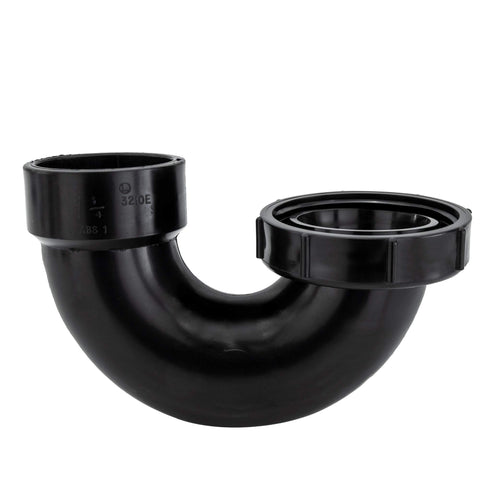 RecPro RV shower drain P-trap inlet detail with water entry path