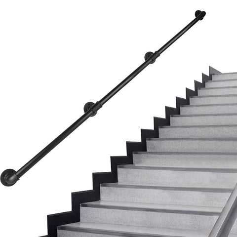 RECTOO pipe stair handrail installation for easy DIY mounting