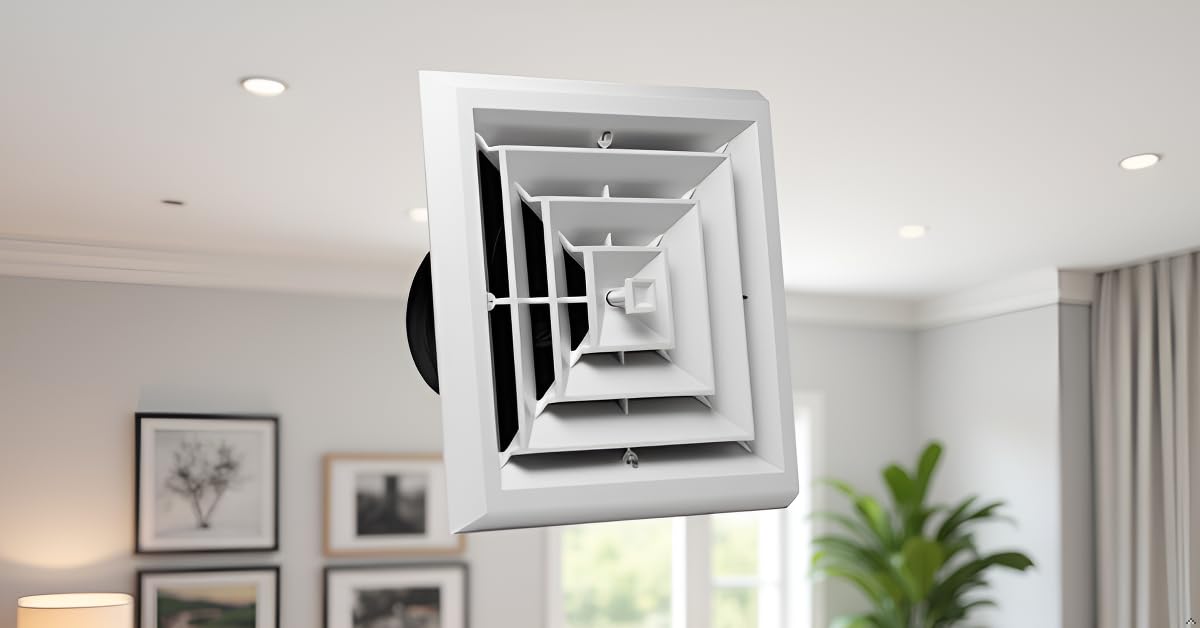 Rectorseal TRUaire 81914 integrated ceiling box demonstrates airtight damper seal for efficient control.