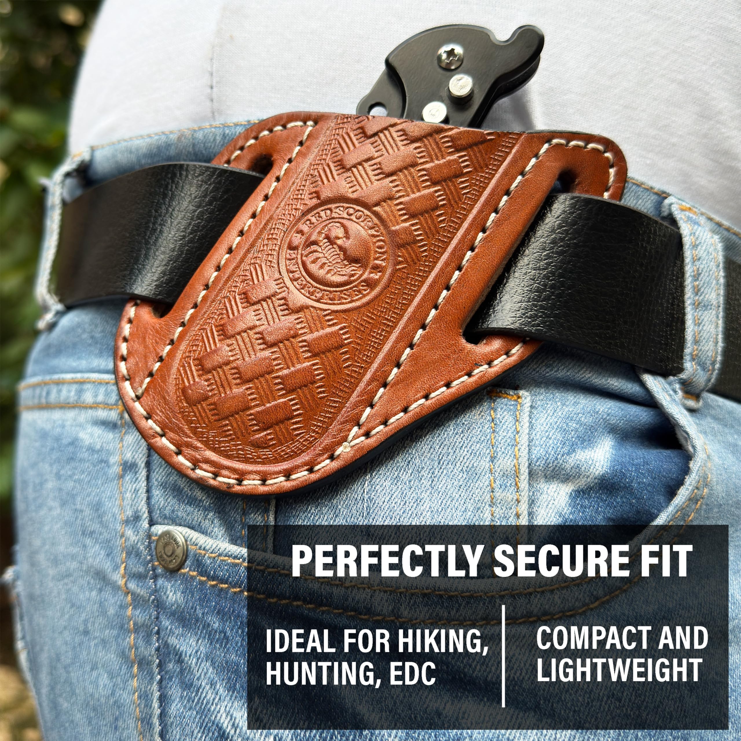 Red Scorpion folding-knife compatibility ensures snug fit with popular EDC models.