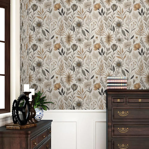 Redamancy removable wallpaper application on nightstand to refresh drawers.