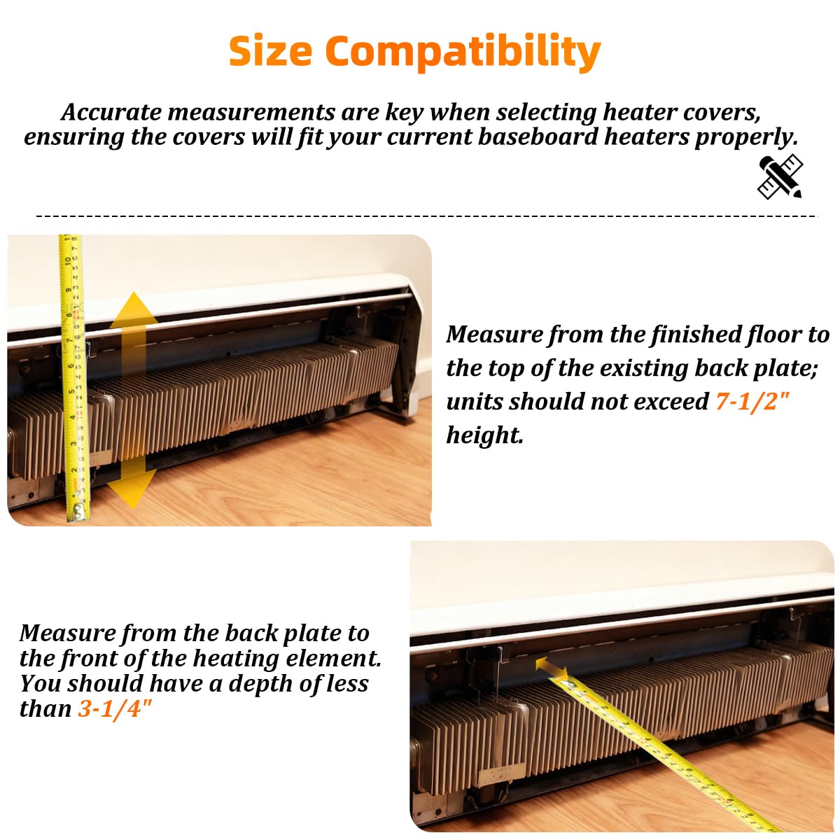 Redants baseboard cover endcaps style for a finished edge or open look