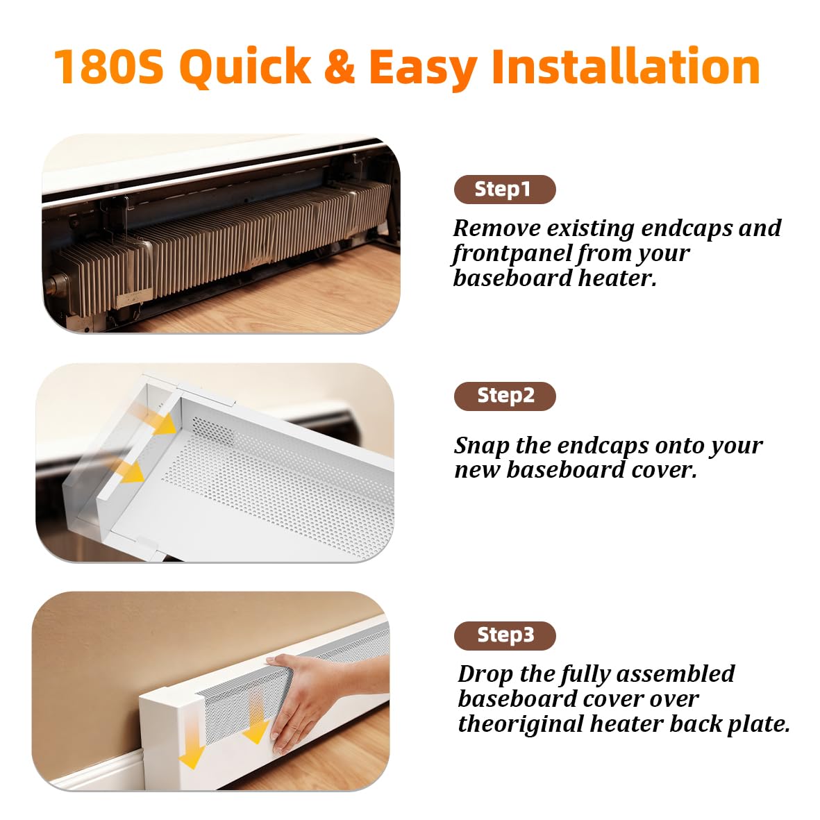 Redants galvanized steel baseboard cover resists rust for lasting appeal