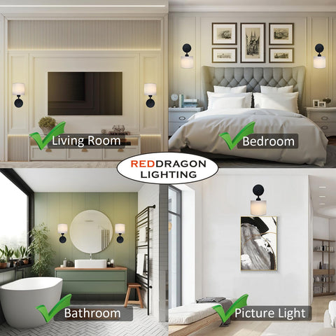 Reddragon Lighting 360-degree rotation wall lamp for flexible direction