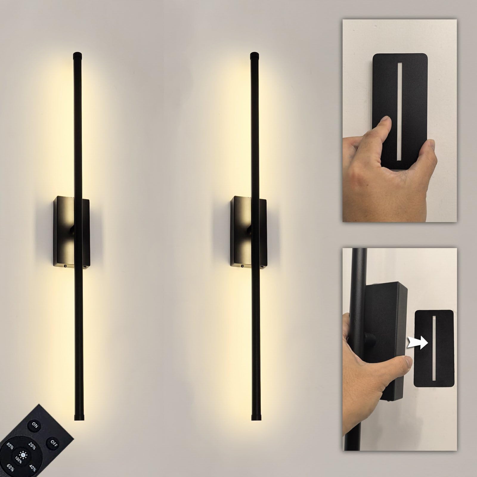 Reddragon Lighting easy-install sconce 2-pack demonstrates quick setup with a slim profile.