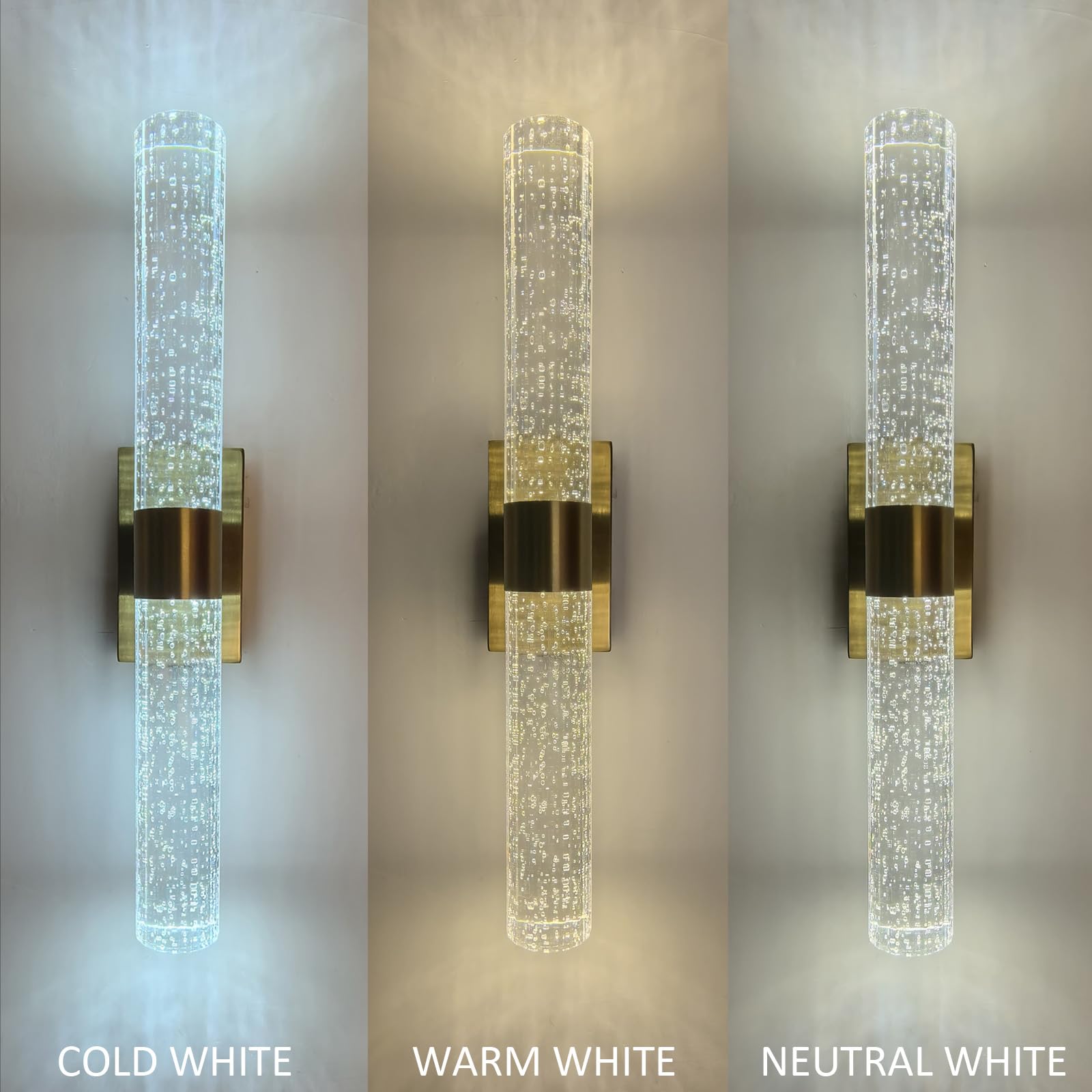 Reddragon Lighting crystal wall sconce set shines in living rooms, bedrooms, and hallways.