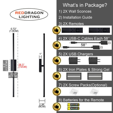Reddragon Lighting high-capacity battery delivers hours of ambient lighting.