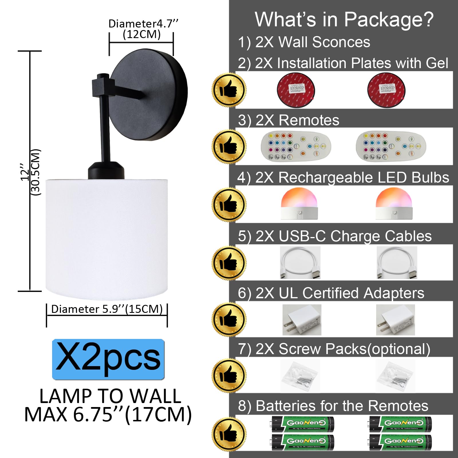 Reddragon Lighting remote control for dimming and color options