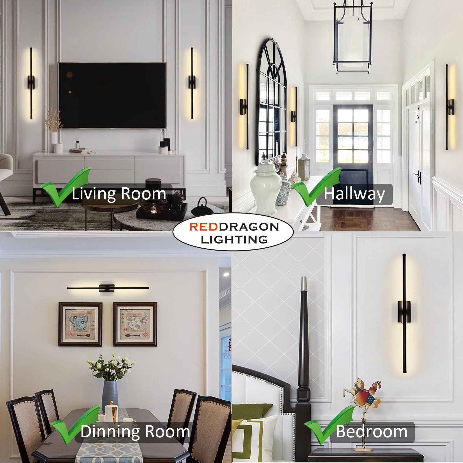 Reddragon Lighting remote-control dimming highlights adjustable brightness and color temperature.