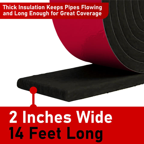 Outdoor pipe wrap from Redford Supply Co. with frost indicating effective freeze protection