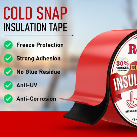 Weather durability test image showing Redford Supply Co. insulation enduring sun and rain