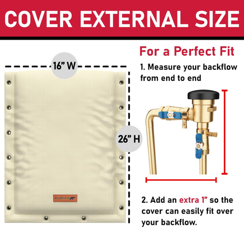 Cold Snap cover supports 3-way compatibility for various backflow setups.