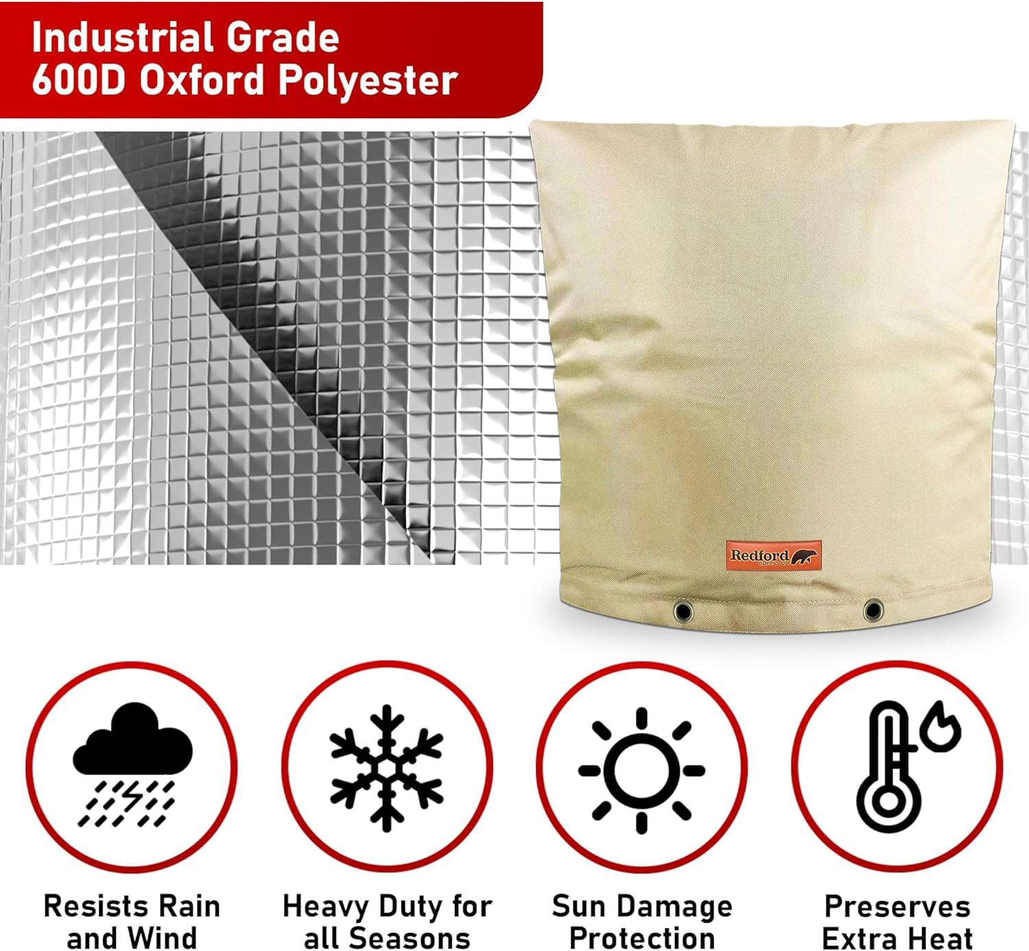 Redford Supply Co. Cold Snap packaging showing easy-to-install cover