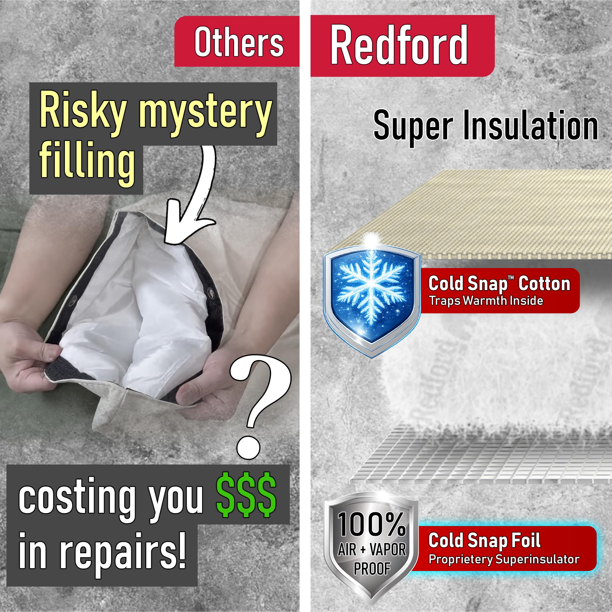 Redford Supply Co. freeze-protection cover helps prevent winter freezing damage.