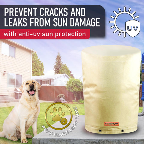 Redford Supply Co. UV-resistant tank cover guards exterior from sun exposure.