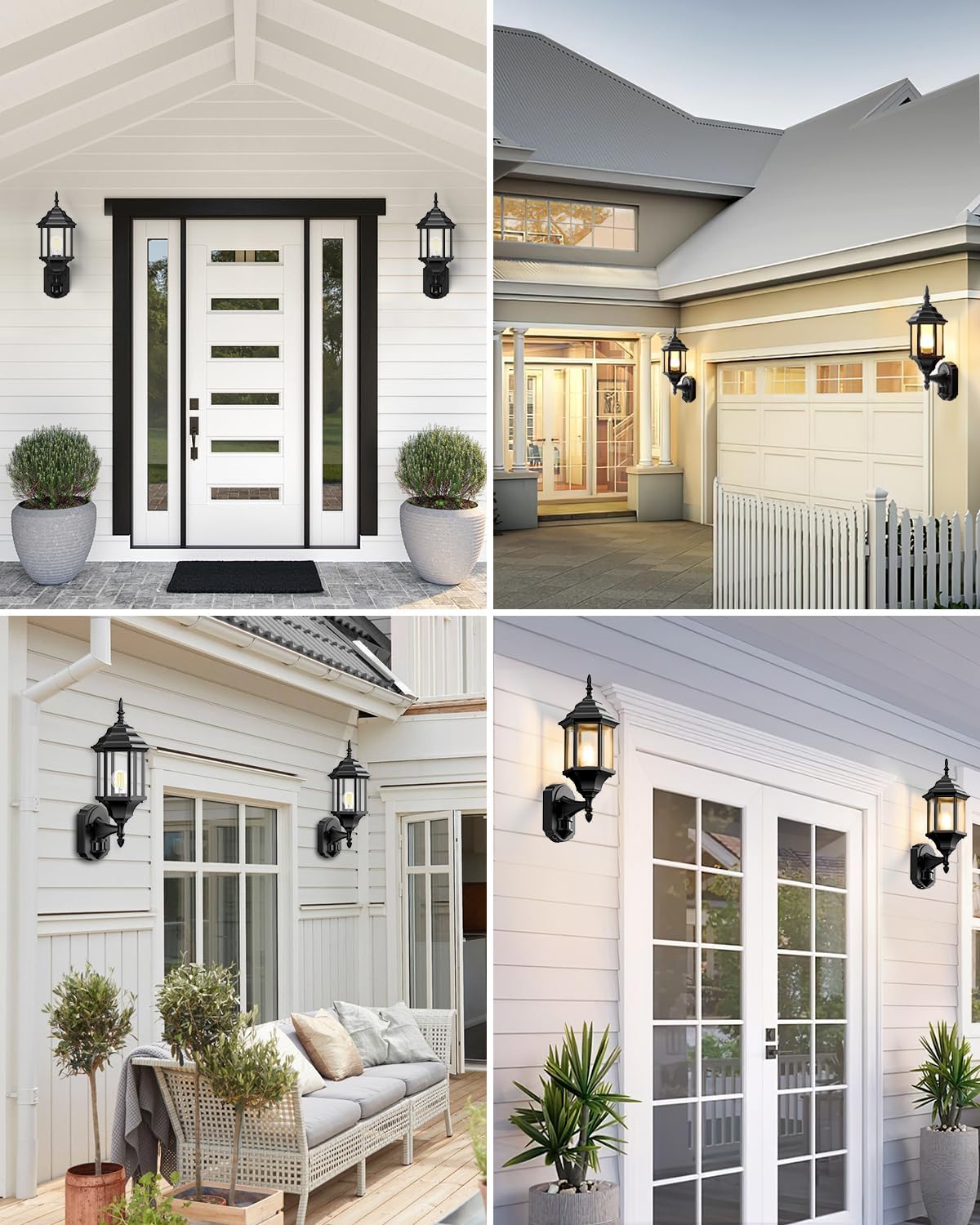 Redluck outdoor lighting for pathways with dusk-to-dawn operation.