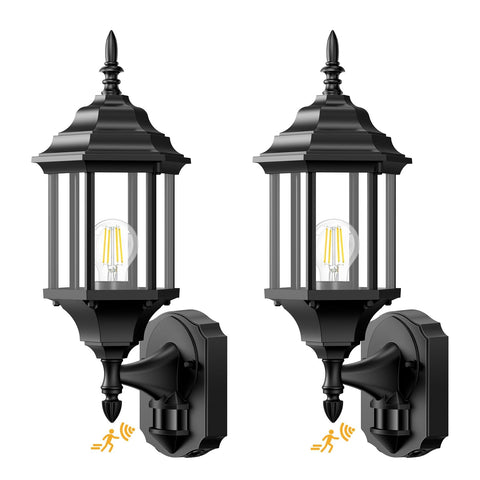 Redluck motion sensor outdoor light at a front door for secure entry.