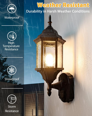 Redluck anti-rust aluminum exterior light enhances porch with durable construction.