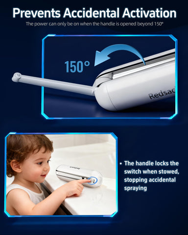 Redsack bidet holds 6.8oz water for compact travel use