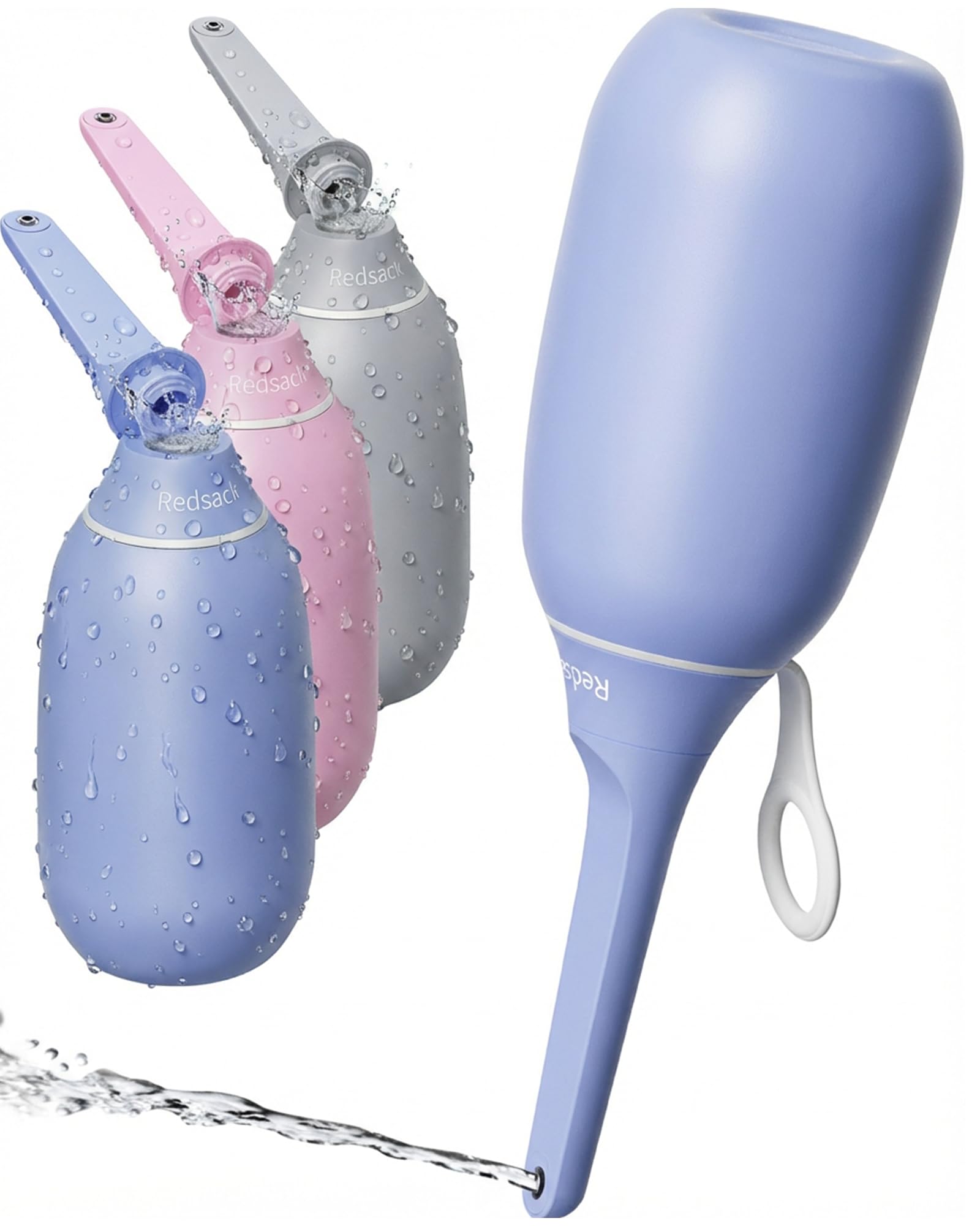 Redsack foldable bidet purple, compact for travel and on-the-go cleansing.