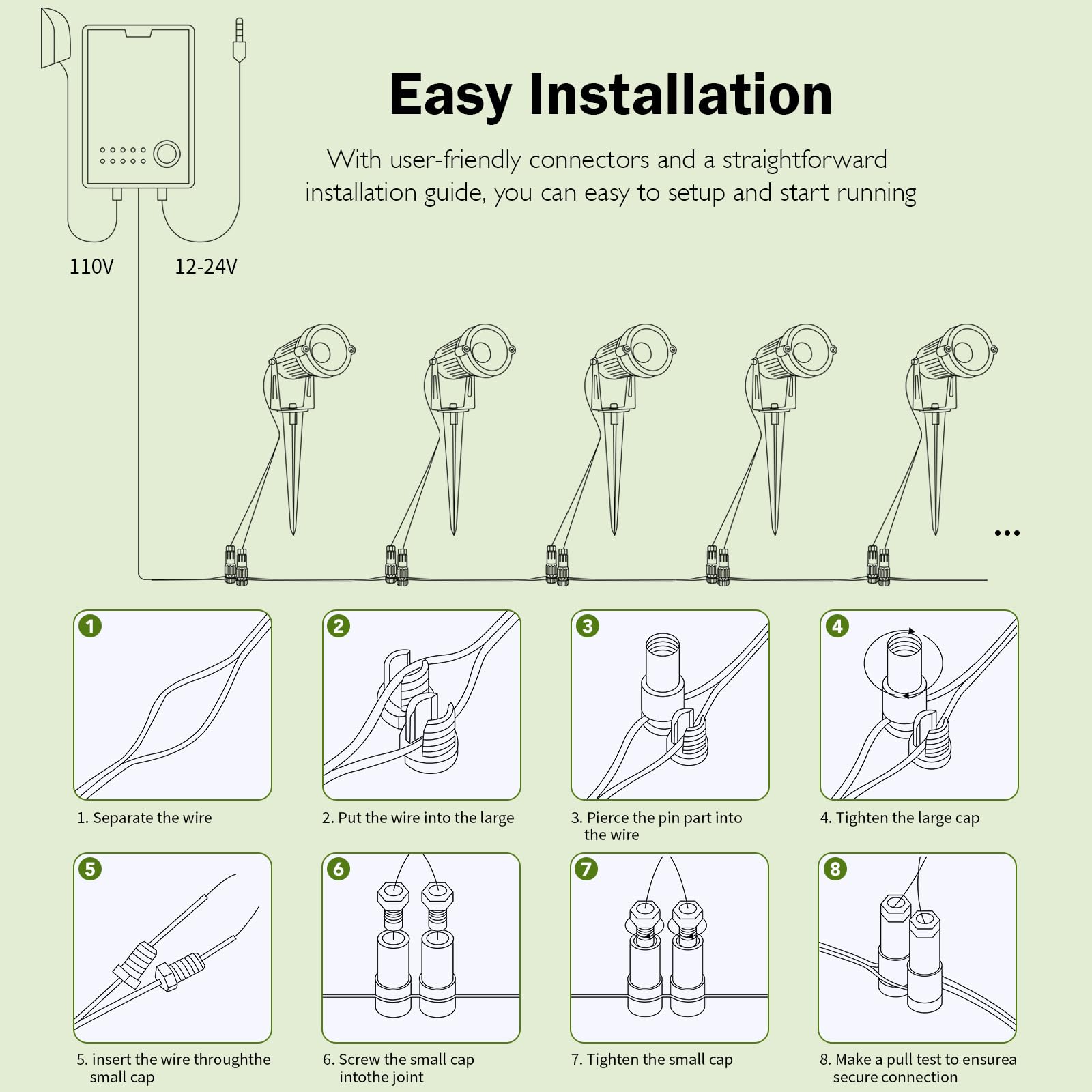 REEGOLD easy-connectors enable quick setup for a cohesive yard display.