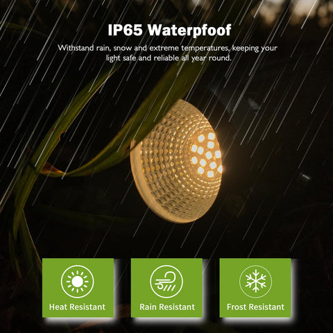 REEGOLD outdoor spotlight durable aluminum shell withstands weather elements.