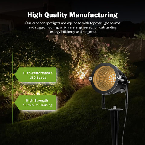 REEGOLD outdoor spotlight easy plug-in installation for quick setup.