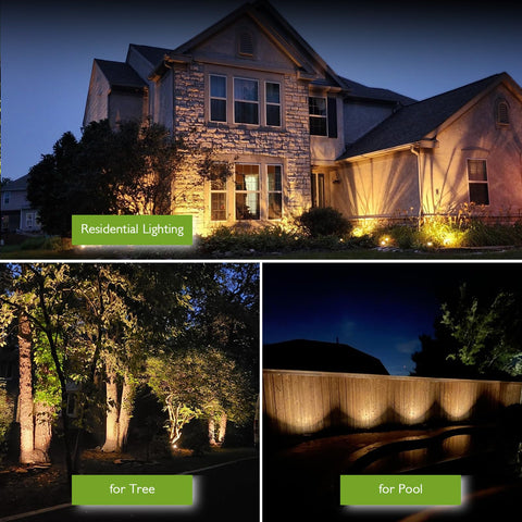 REEGOLD outdoor spotlight ideal for lawns and gardens with warm glow.