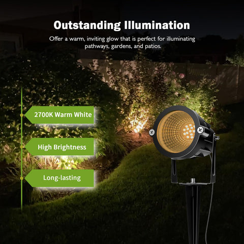 REEGOLD tree uplight enhances branches with a subtle, safe glow.