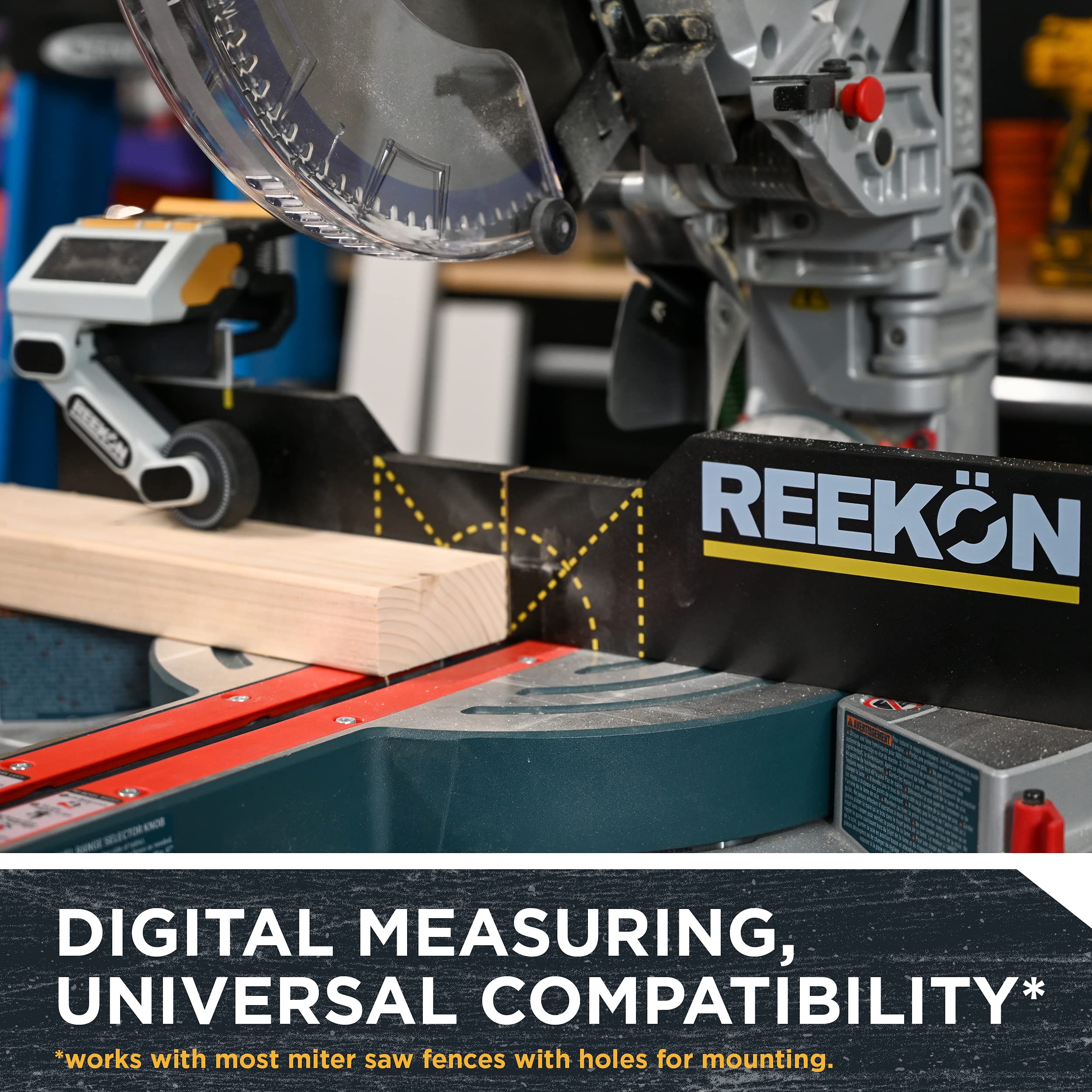 Universal compatibility with many miter and chop saw fences.