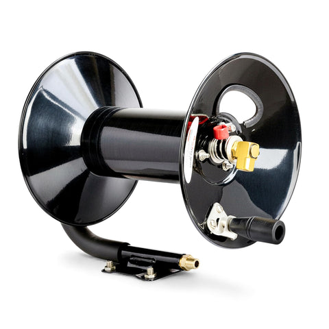 ReelWorks air hose reel with hand crank for easy rewind