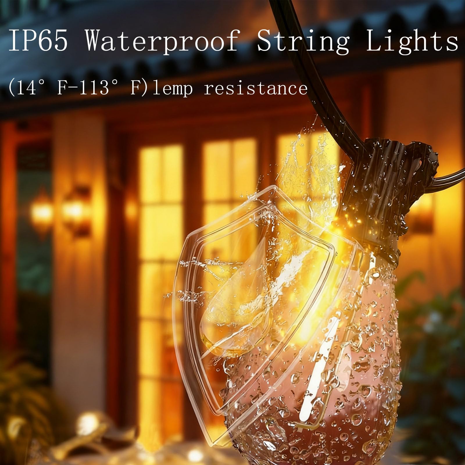 REEMEER warm glow creates cozy patio ambience at dusk