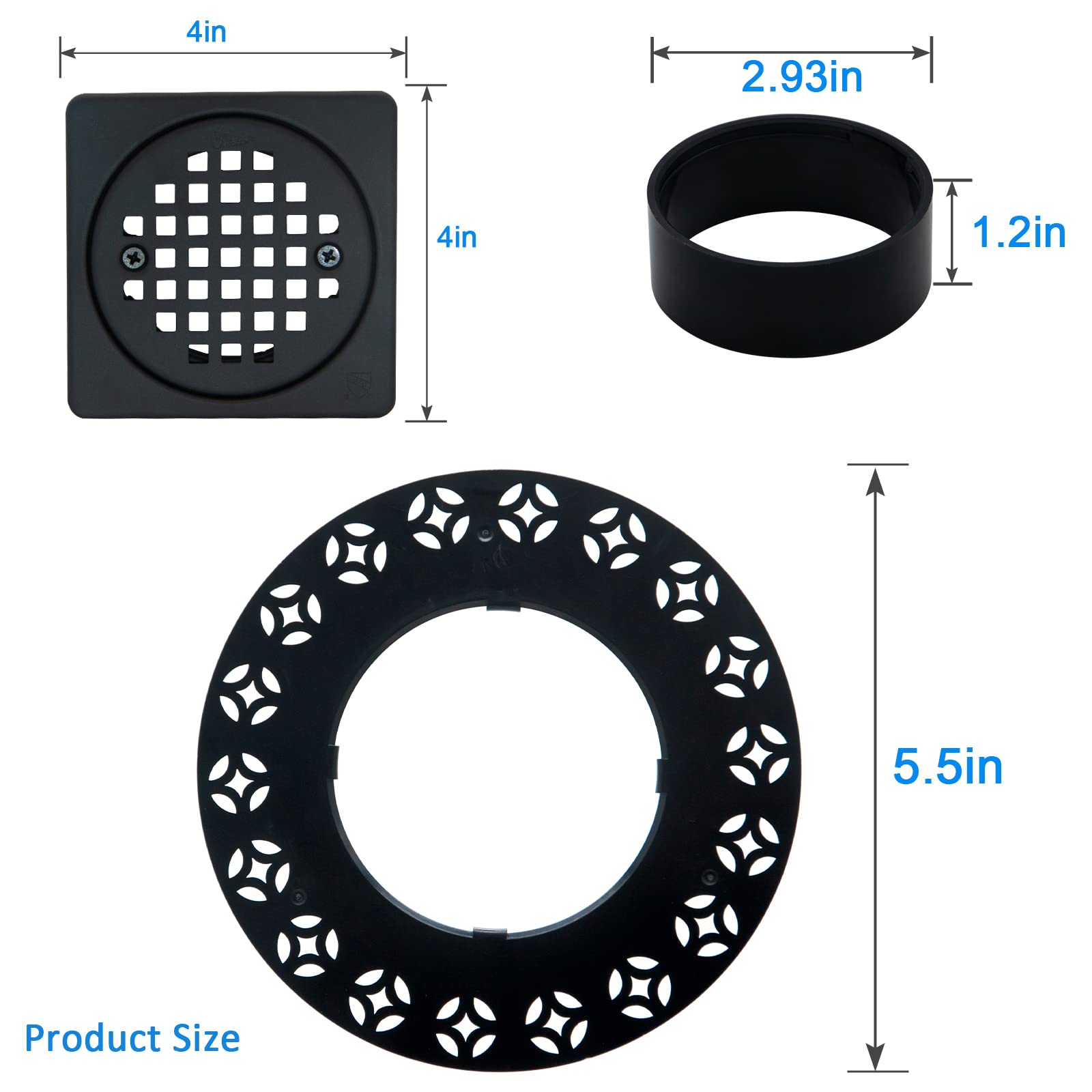 REEPLAR Kerdi-Drain flange compatible assembly showing precise fit for installation.