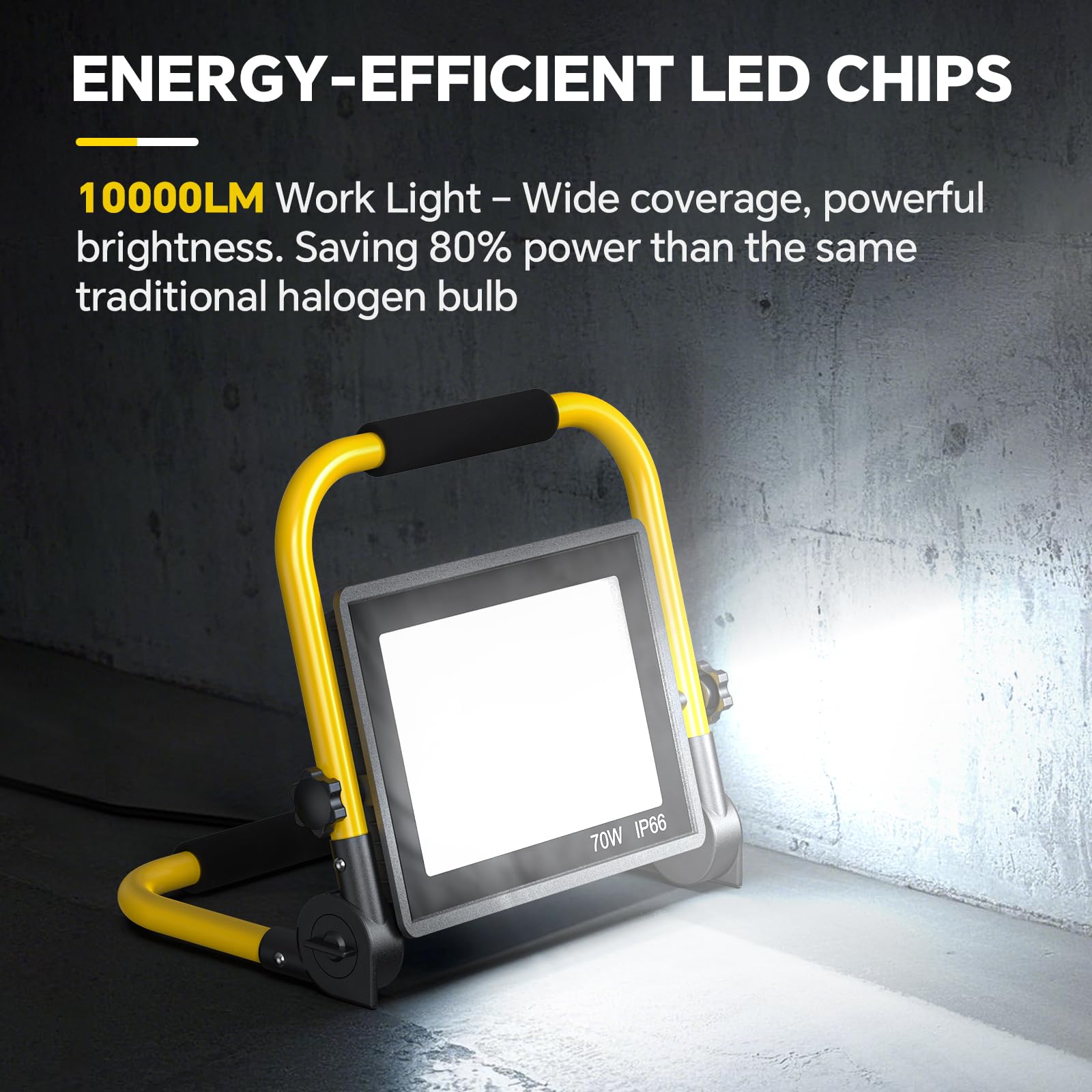 IP66-rated REFDAQ light shown resisting dust and rain for reliable outdoor performance
