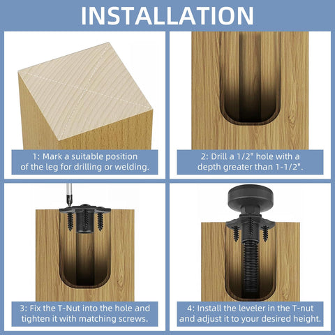 ReFeltidolom kit includes T nuts screws and wrenches for installation