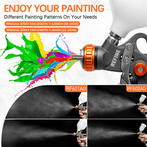 REFINE HVLP gun-1.4mm nozzle with 600ml cup for smooth topcoat
