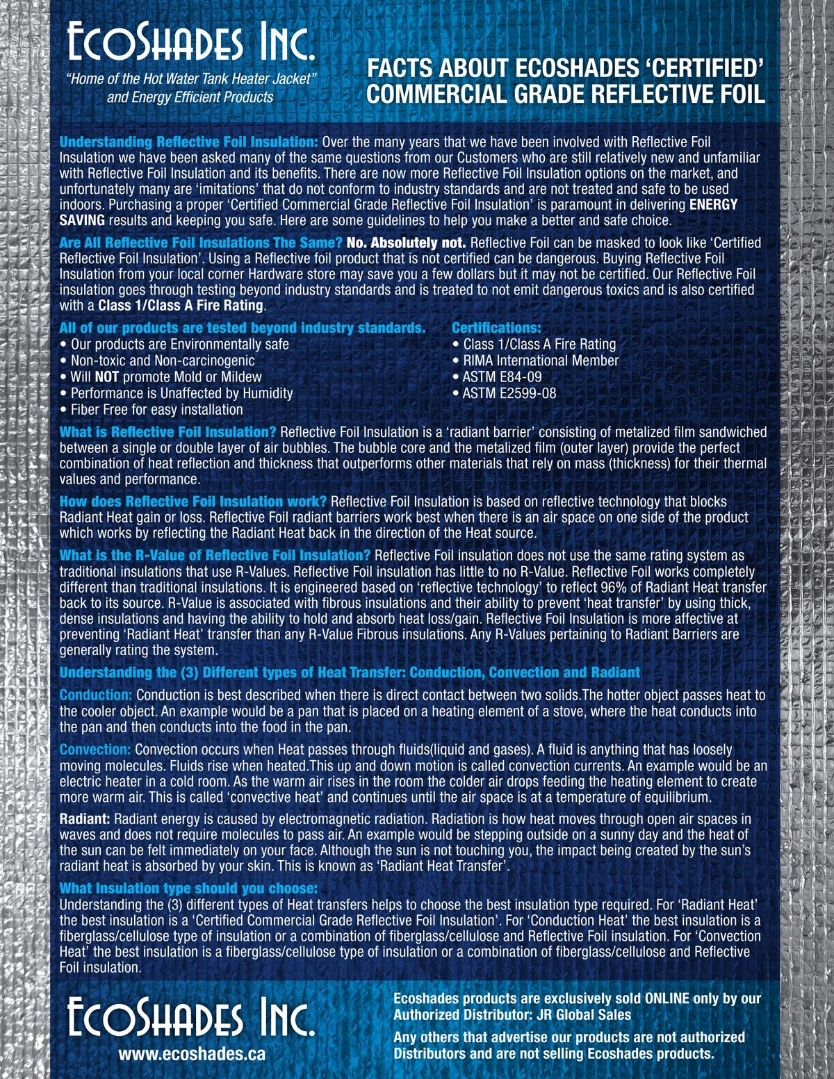 Ready-to-install Reflective Foil kit on a water heater.