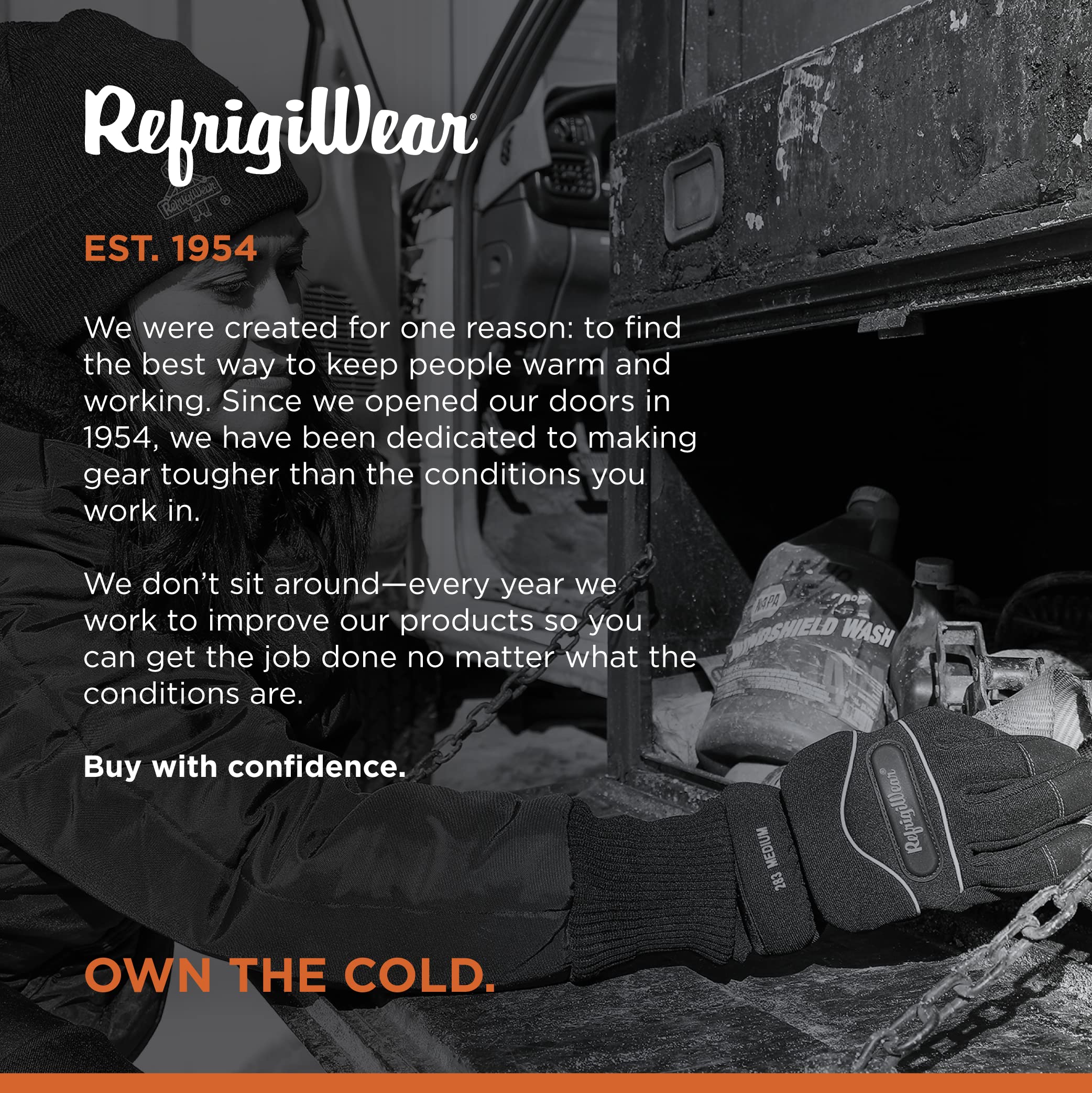 RefrigiWear waterproof fiberfill insulated glove packaged image ready for purchase.