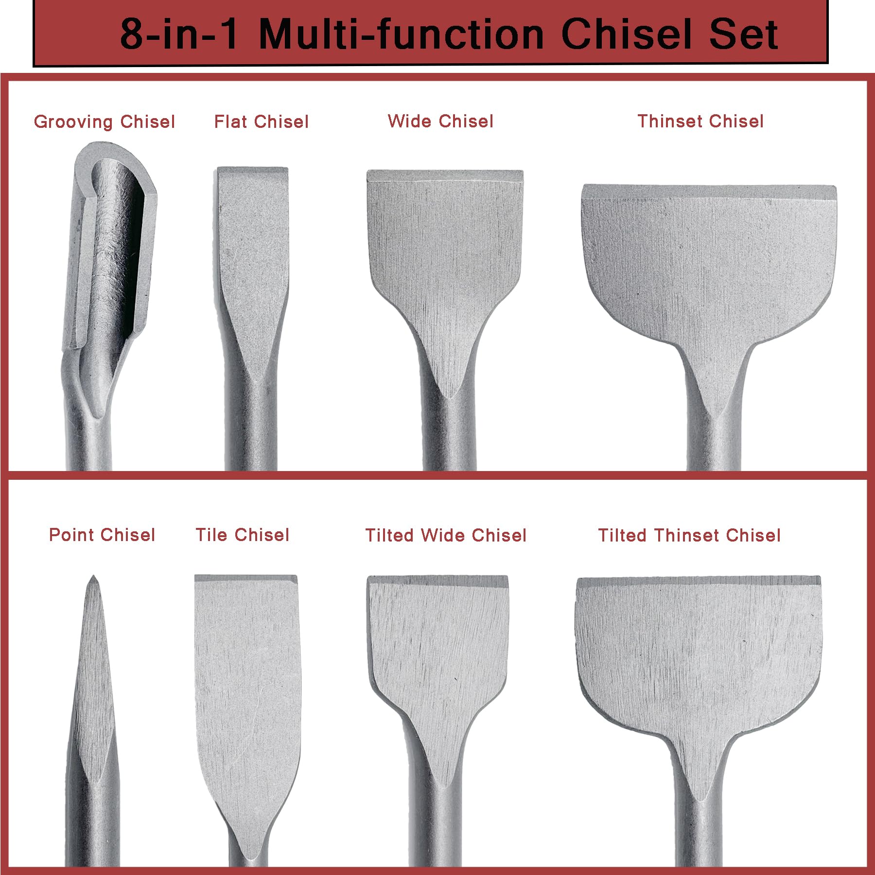 Regiis Tech SDS Plus flat chisel for shaping and edge work.